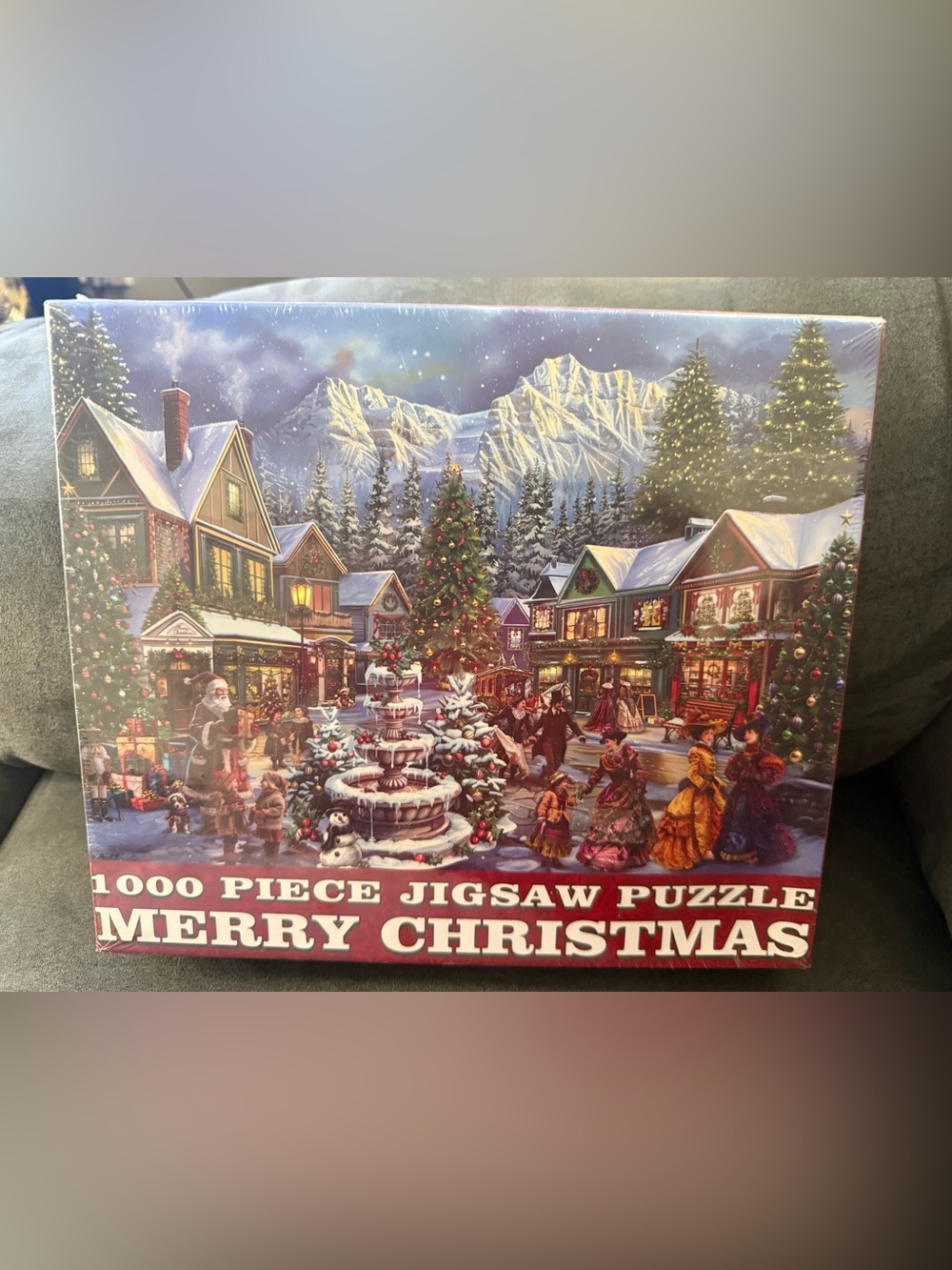 Festive Village Christmas Jigsaw Puzzle - Multi-Color